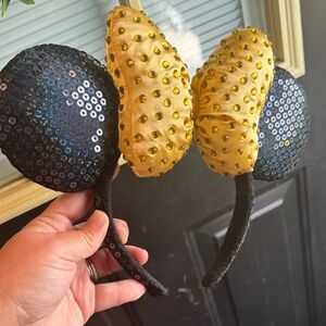 Disney Black, Blue and Gold Sequin Minnie Ears